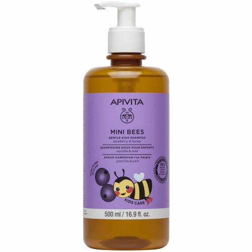 Apivita Mini Bees Gentle Kids Shampoo Απαλό Σαμπουάν για Παιδιά με Μύρτιλο & Μέλι 500ml